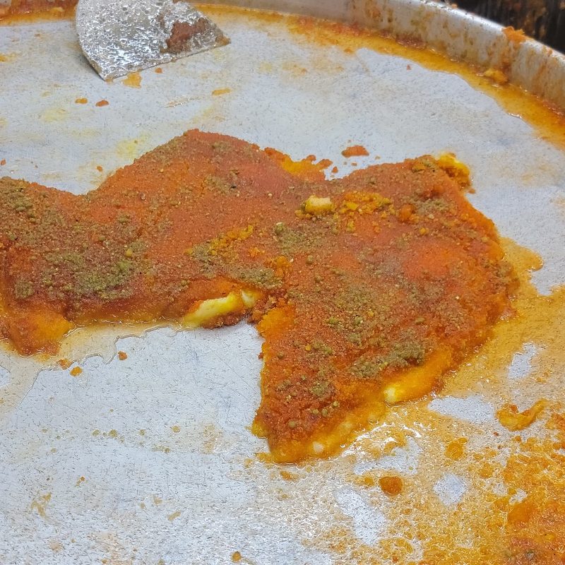 A pan of knafeh at Jafar Sweets in Jerusalem's Old City.
