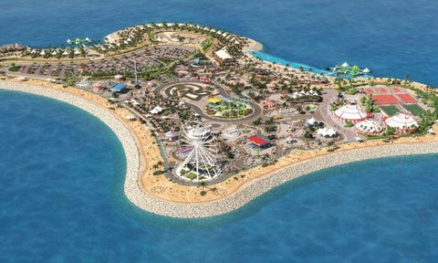 A rendering of Winter Wonderland on Al Maha Island