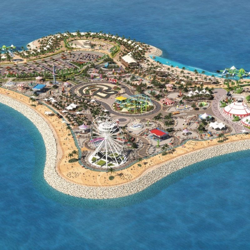 A rendering of Winter Wonderland on Al Maha Island
