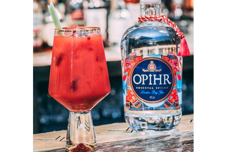 An Ophir spiced red snapper and bottle of London Dry Gin