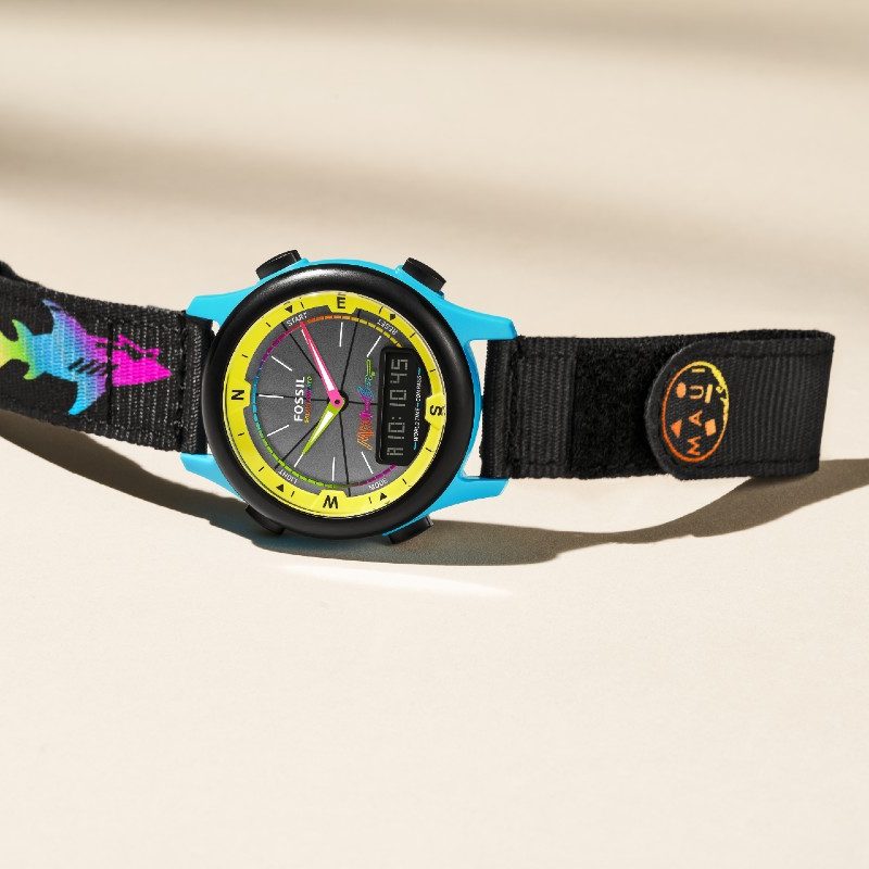 Maui and Sons x Fossil Solar-Powered Ani-Digi watch