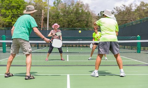 Pickleball players at The Villages in Florida.