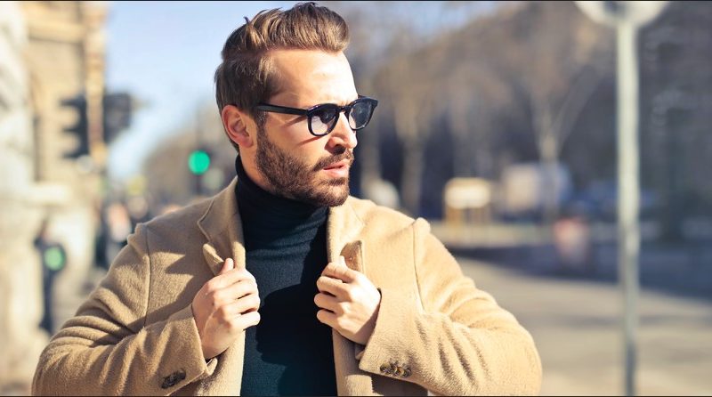 Man in turtleneck and jacket