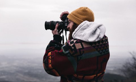 Man doing some travel photography
