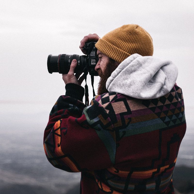 Man doing some travel photography