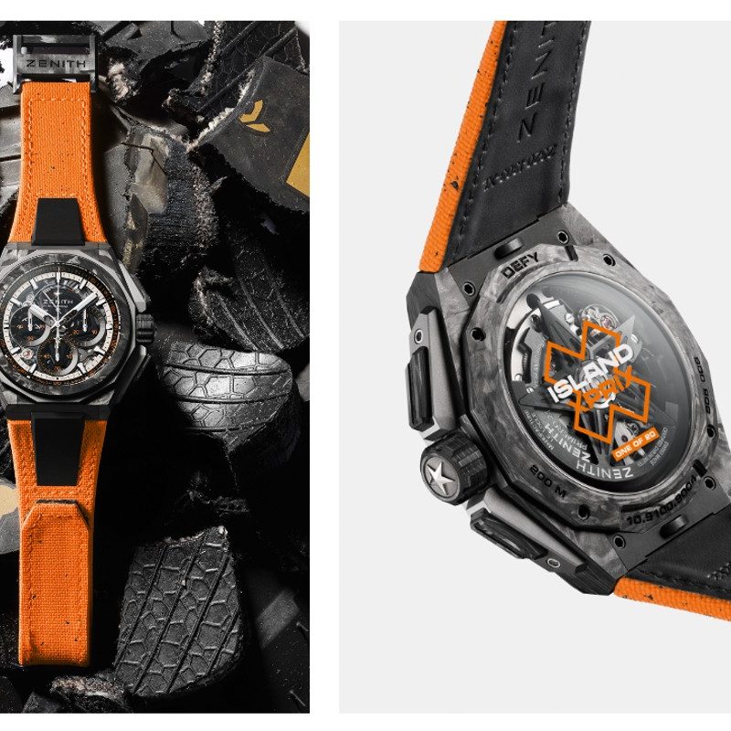 Zenith Defy Extreme E - Island x Prix Edition - top (atop vulcanized tires) and bottom