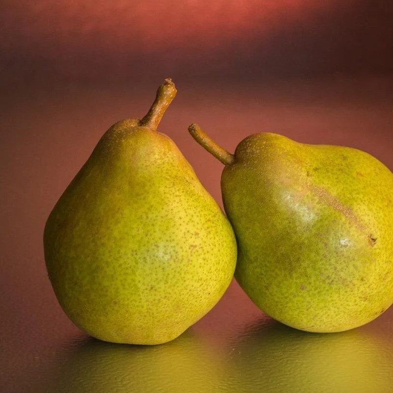 Pears on a board