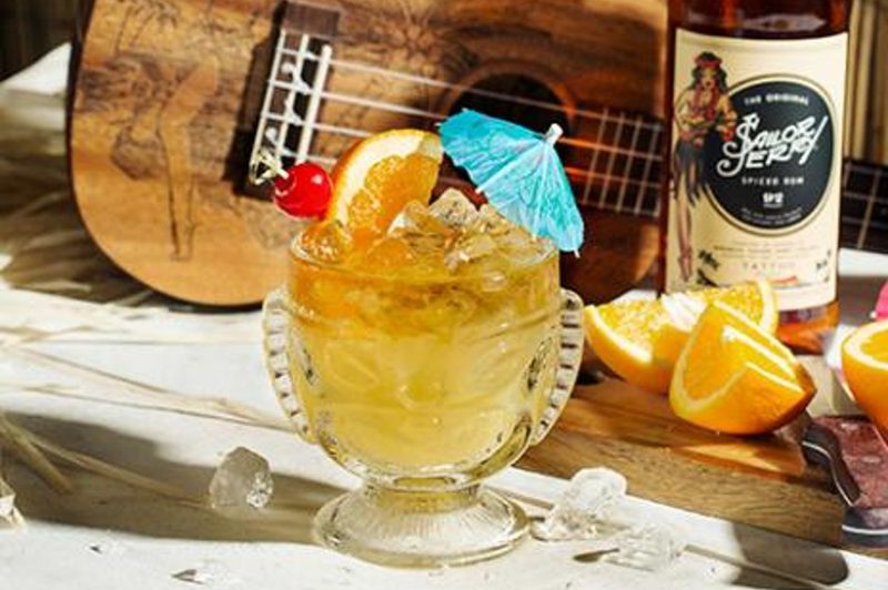 A Sailor Jerry spiced mai thai.