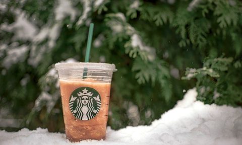 A Starbucks iced coffee