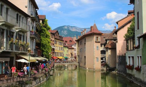 A canal in Annecy, France.