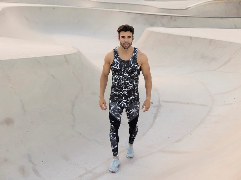 Black Thunder Matador Meggings worn at skate park.
