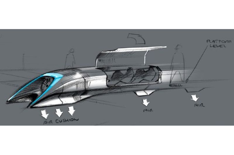 Hyperloop rendering from Elon Musk.