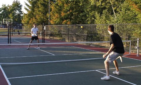 Pickleball players.