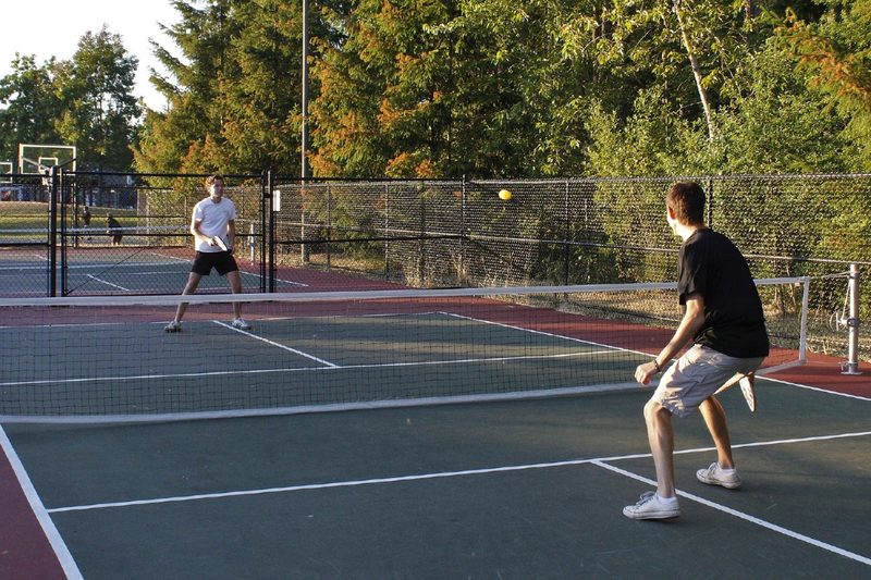 Pickleball players.