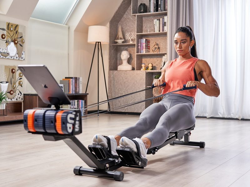 Unitree PUMP with optional rowing accessory for pro workouts.
