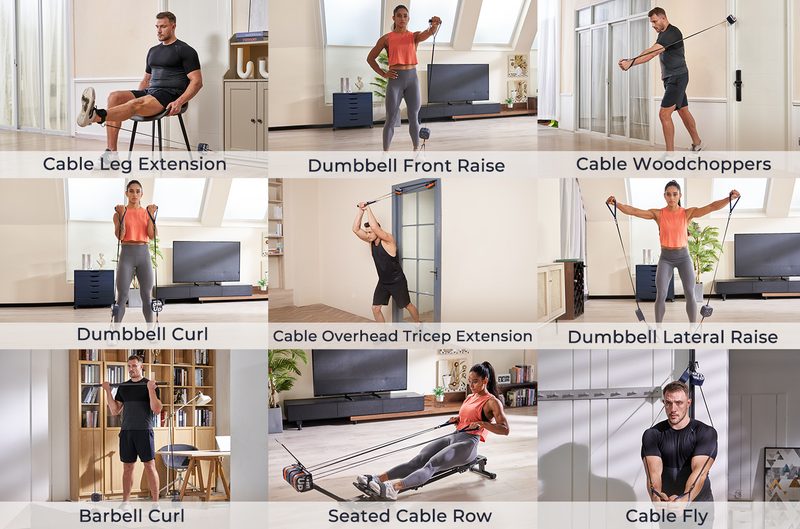 Unitree Pump exercise examples with workouts shown.