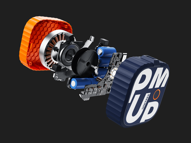 Unitree Pump splice of parts with motor.