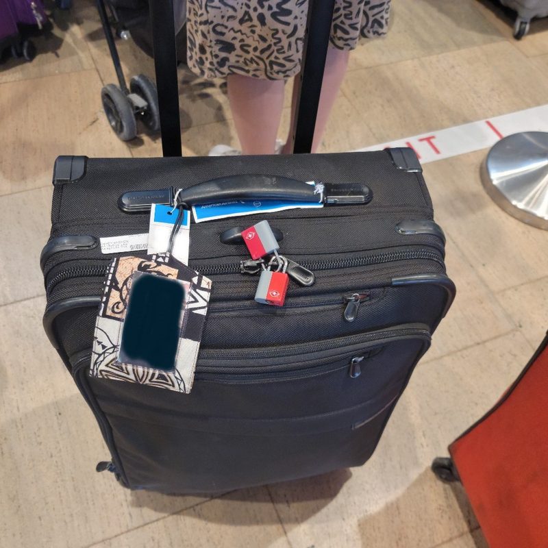 A view of a suitcase making its way through Ben Gurion Airport near Tel Aviv, Israel.