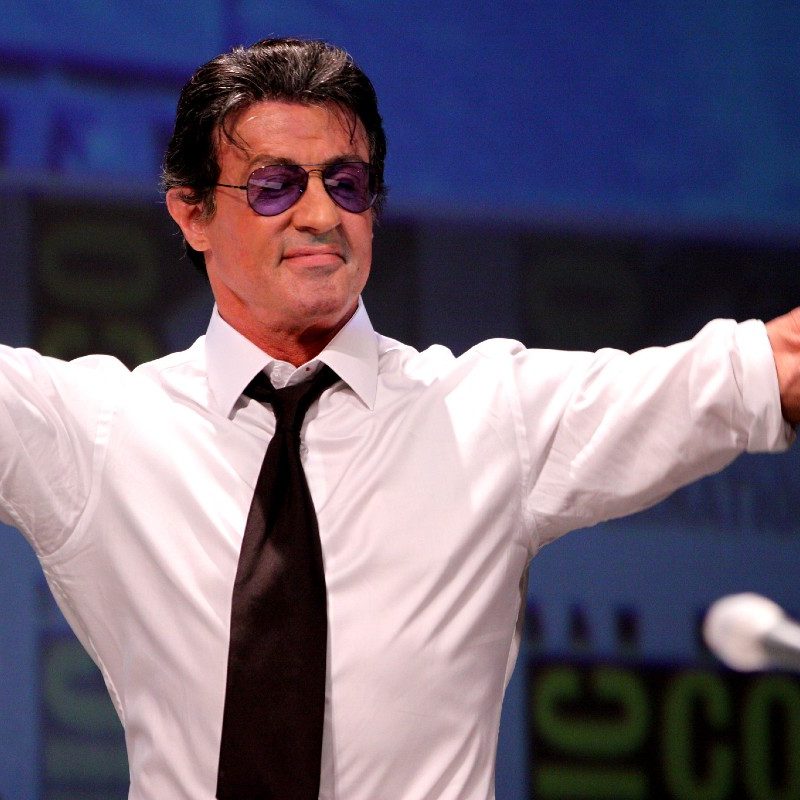 Actor Sylvester Stallone on the Expendables panel at the 2010 San Diego Comic Con.