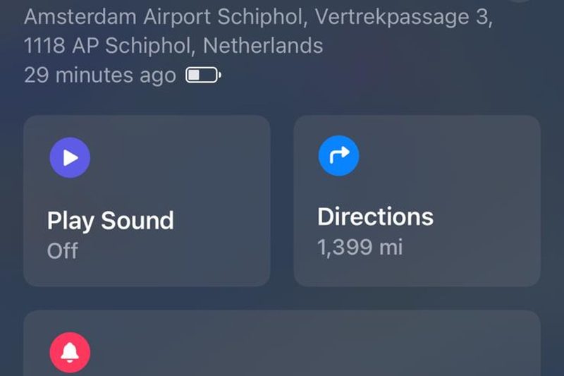The Find My app in action.