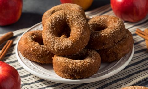 Apple cider donuts with sugar