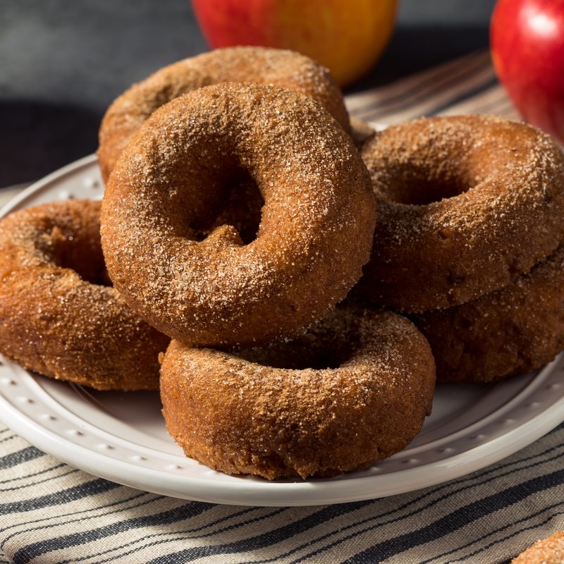 apple cider donuts with sugar.
