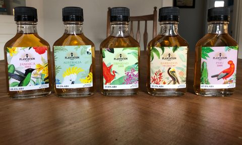 A set of Plantation rums from around the world.