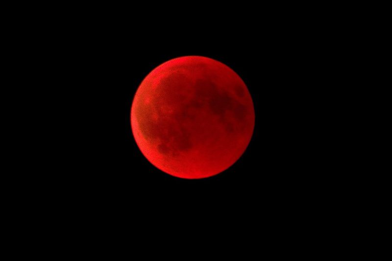 Blood Moon during 2018 eclipse.