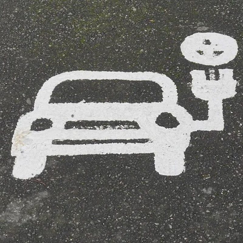 Electric car graphic