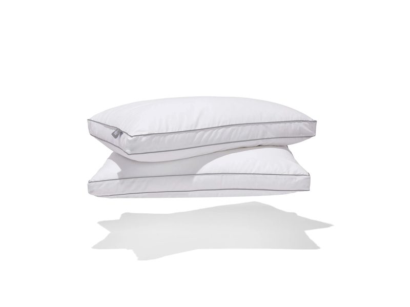 Gel microfiber down alternative pillow from Canadian Down out of packaging.