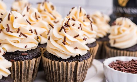 Chocolate cupcakes with sprinkles