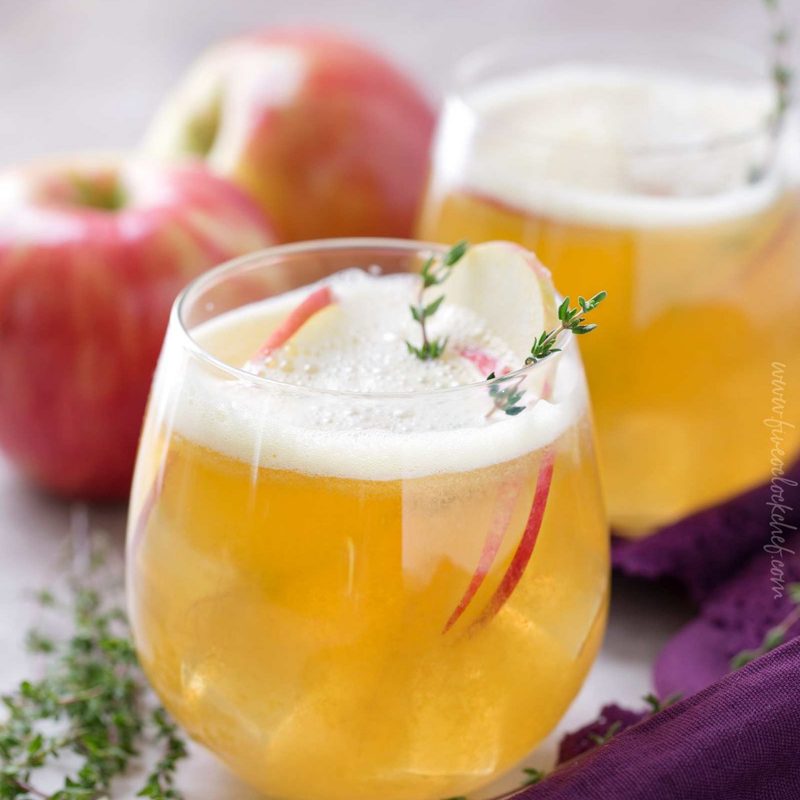 Maple Honeycrisp bourbon cocktails