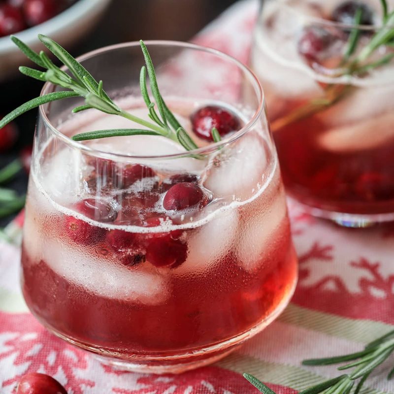 Maple Cranberry Bourbon Cocktail