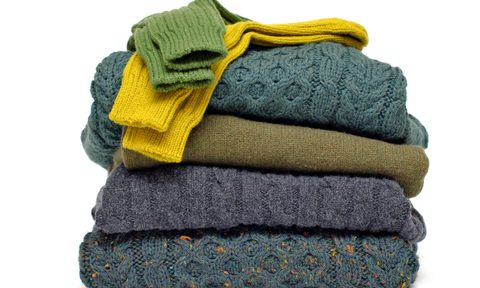 Stack of chumky sweaters