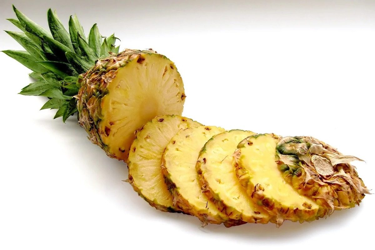 Sliced pineapple.