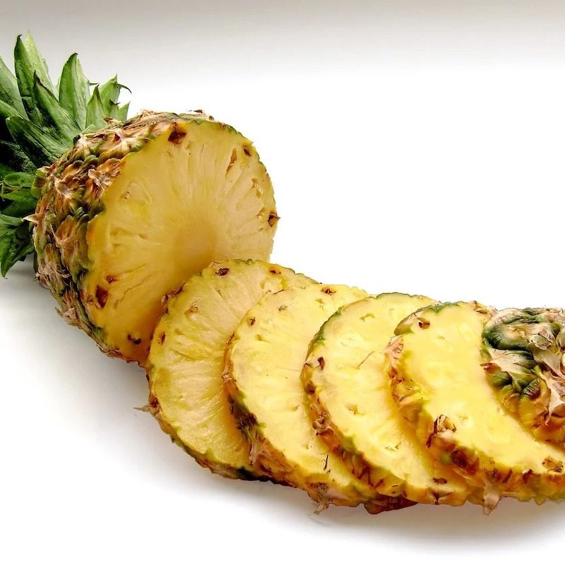 Sliced pineapple.