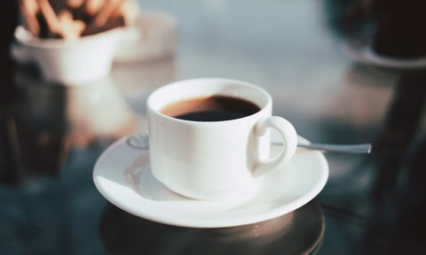Small coffee cup and saucer