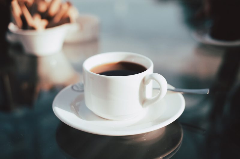 Small coffee cup and saucer