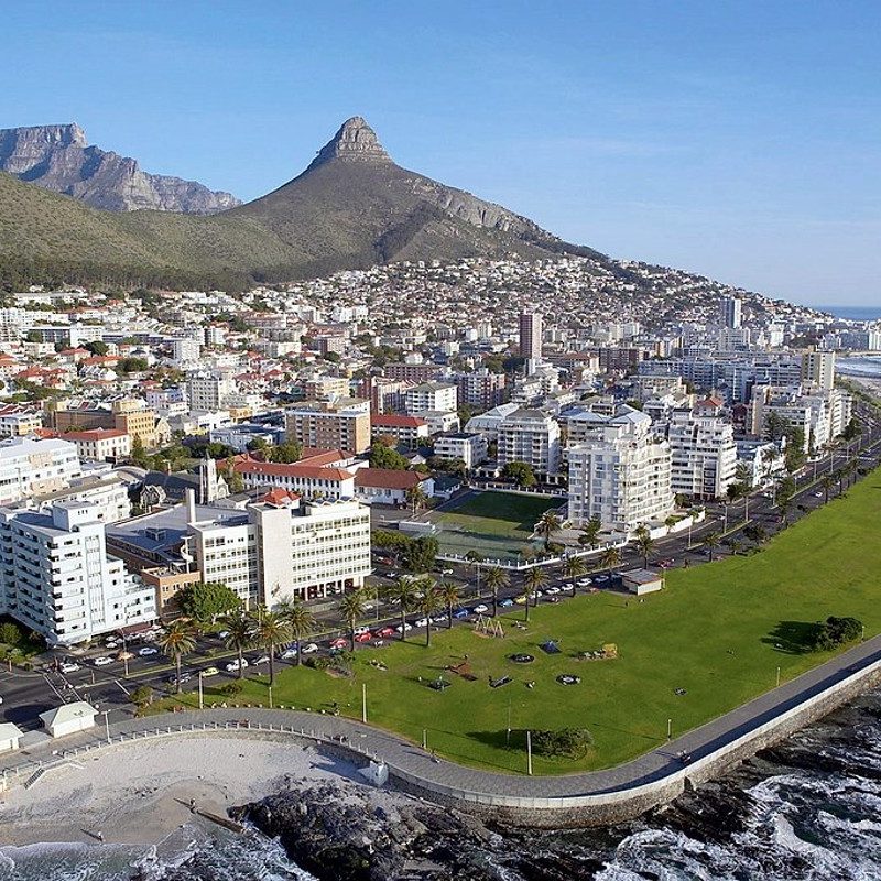 Aerial view of Sea Point Cape Town