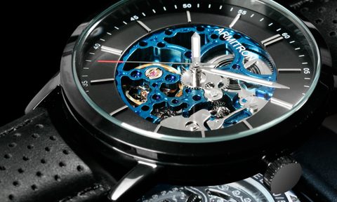 Armitron Blueprint watches featured image with black leather band.