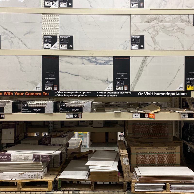 Slabs of kitchen tile