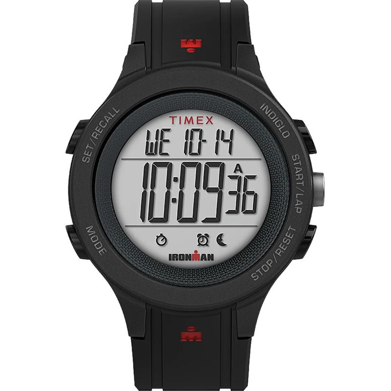 A Timex Ironman digital watch in black.