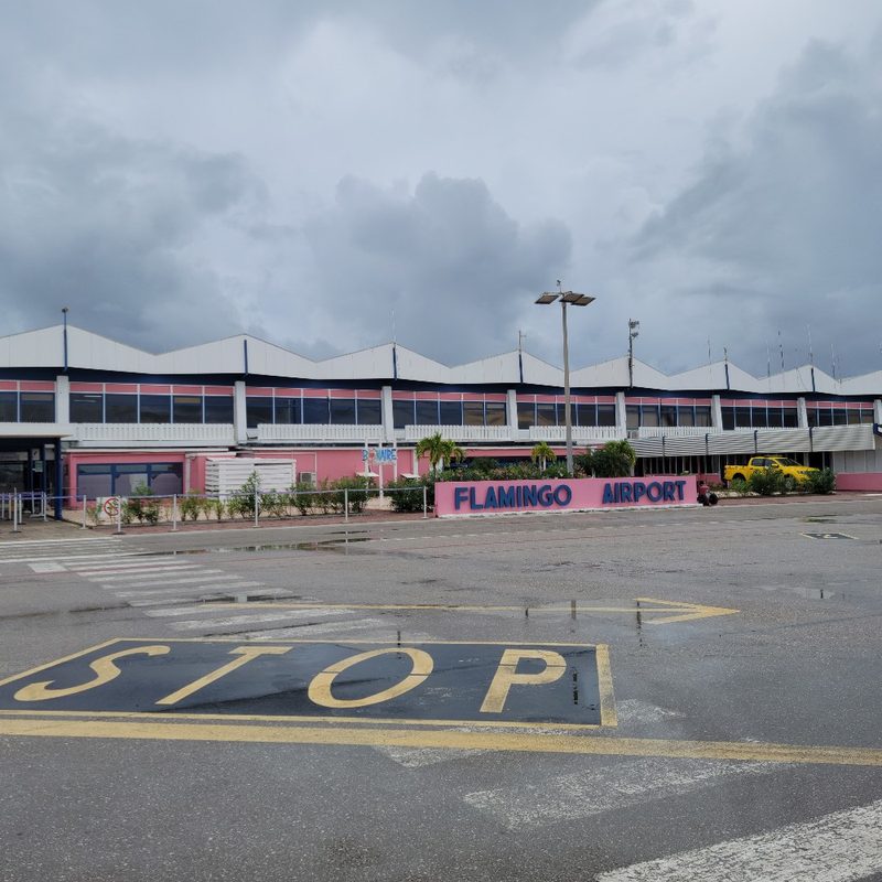 The runway at Flamingo - Bonaire International Airport.