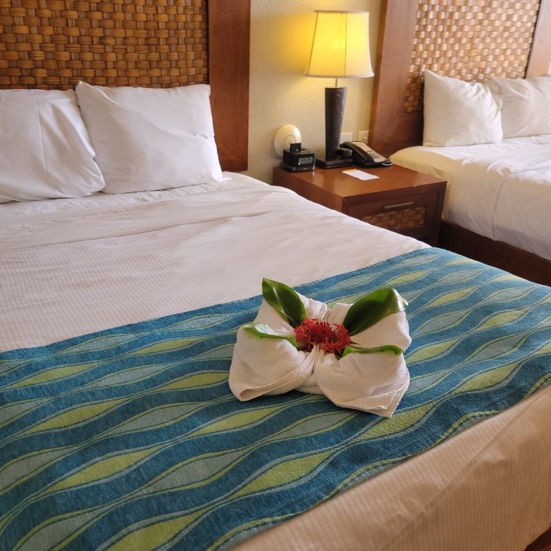 A hotel room at the Divi Flamingo Beach Resort in Kralendijk, Bonaire, Caribbean Netherlands.