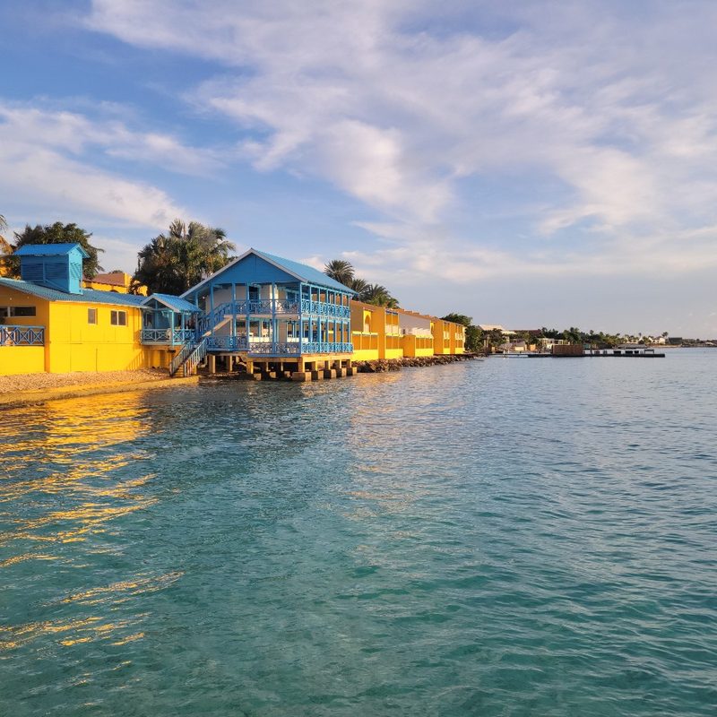 The beach at the Divi Flamingo Beach Resort Bonaire.