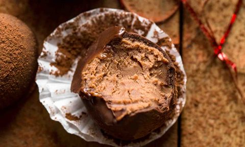 Chocolate rum truffles