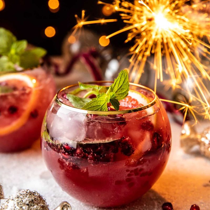 Citrus pomegranate Champagne twist