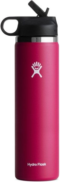 Hyrdo Flask Wide-Mouth Vacuum Water Bottle With Straw Lid
