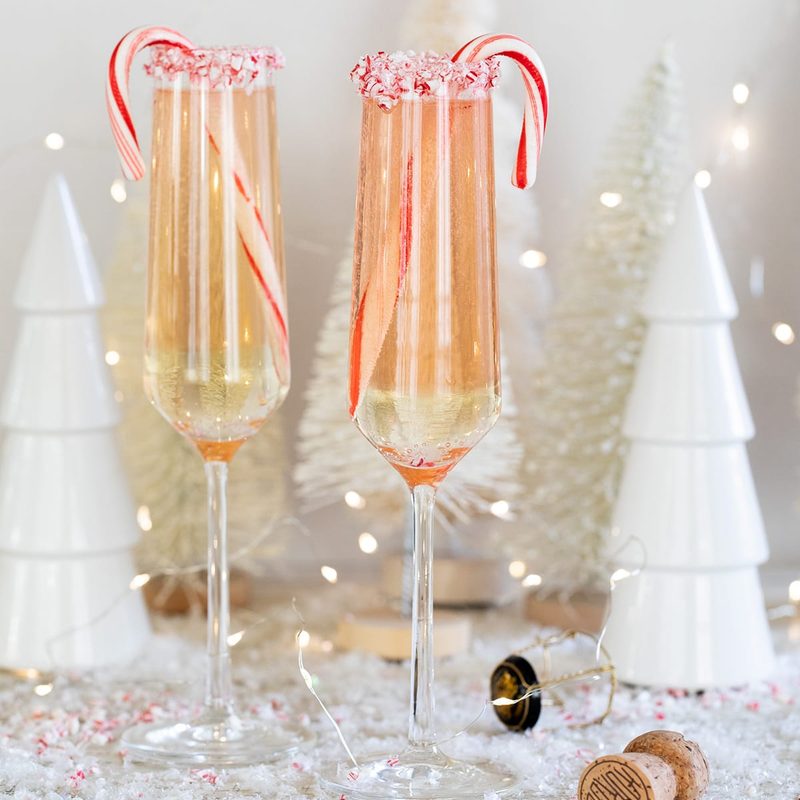 Peppermint white Christmas cocktail