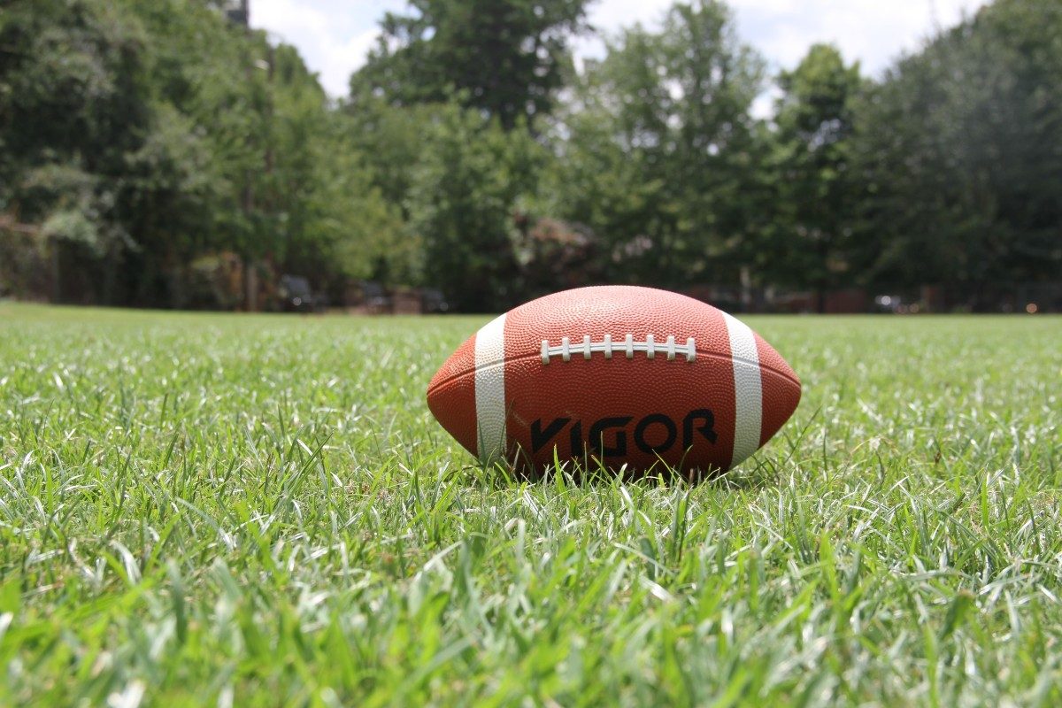 a football on the field